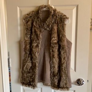Faux fur vest